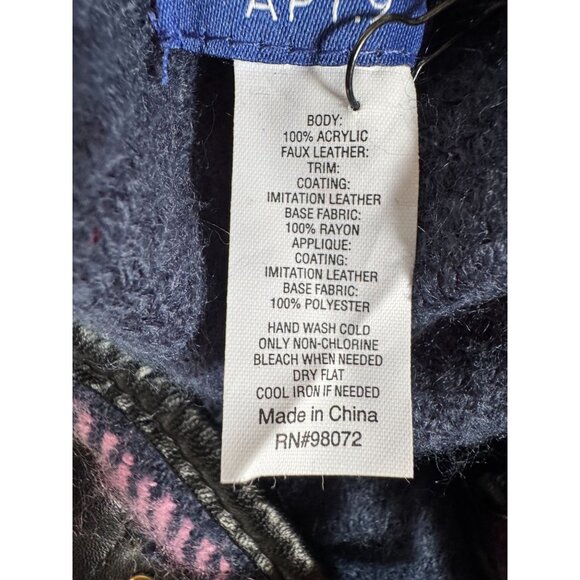 Apt. 9 Womens Plaid Poncho With Faux Leather Trim & Clasp Closure - Picture 5 of 16